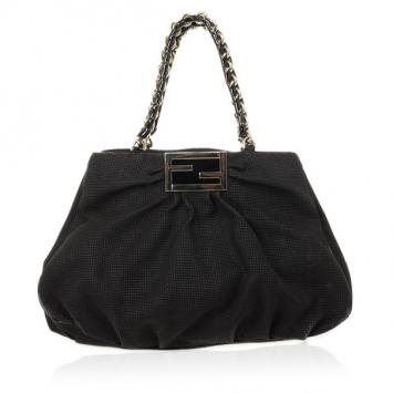 Fendi Black Grande Mia Shoulder Bag