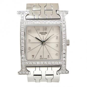 Hermes Cream Stainless Steel H Women's Wristwatch 22MM