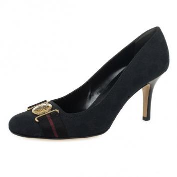 Gucci Black Guccissima Web Detail Hysteria Pumps Size 41