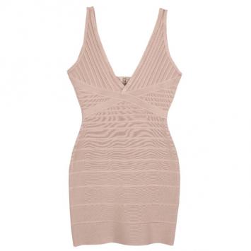 Herve Leger Nude Bandage Dress S