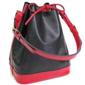 Louis Vuitton Red/Black Epi Bi Color Noe Shoulder Bag
