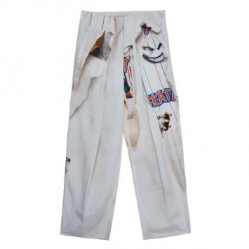Stella McCartney Printed Silk Trousers S