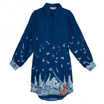 Stella McCartney Blue Silk Tunic Dress M