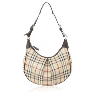 Burberry Haymarket Check Hobo Bag