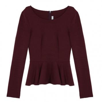 Stella McCartney Burgundy Peplum Top M