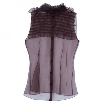 Marc Jacobs Burgundy Ruffle Top M