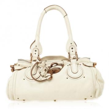 Chloe Cream Leather Paddington Satchel