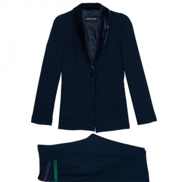 Emporio Armani Navy Velvet Lapel Suit S