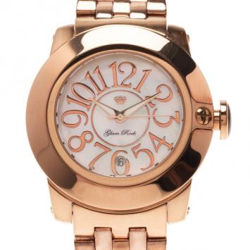 Glam Rock White Stainless Steel Miami Unisex Wristwatch 44MM