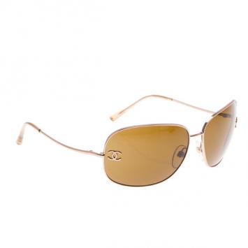 Chanel Silver CC Aviators