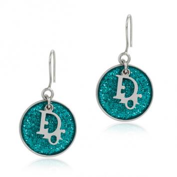 Christian Dior Signature Glitter Blue Earrings