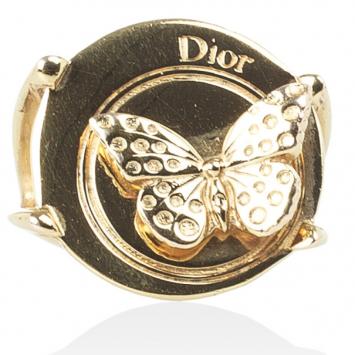 Christian Dior Butterfly Metal Ring Size 54.5