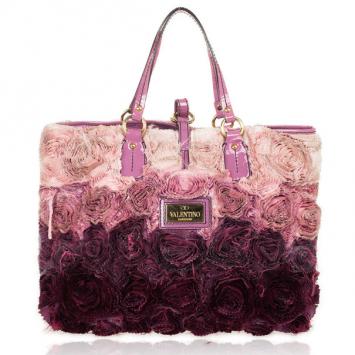 Valentino Purple Medium Rosier Tote
