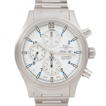 Pre Owned Ball 3H illumination SS Chronograph Mens Wristwatch 44 MM