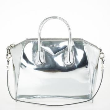 Givenchy Silver Leather Antigona Tote