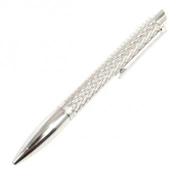 Pre Owned Regnier Steel Plated Patterned Pen