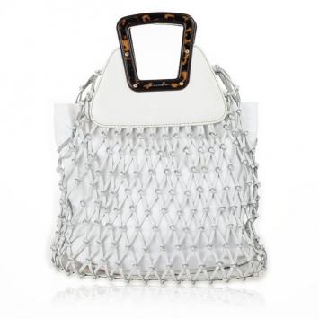 Dolce and Gabbana White Woven Leather Tote