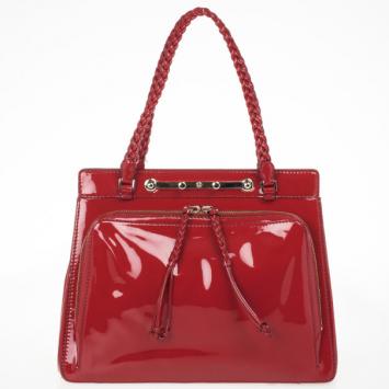 Valentino Garavani Demetra Red Patent Leather Bag