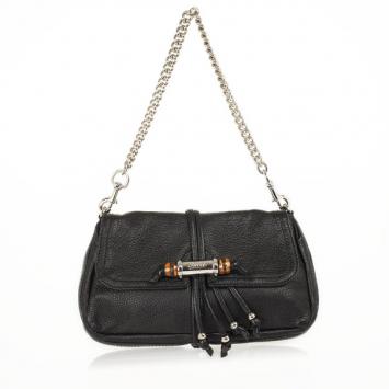 Gucci Black Leather Jungle Shoulder Bag