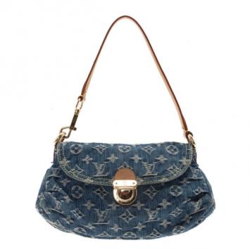 Louis Vuitton Blue Monogram Denim Mini Pleaty