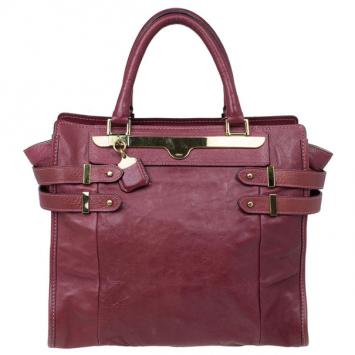 Chloe Red Leather Shelby Shopper