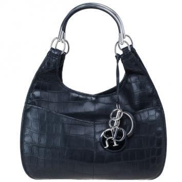 Dior Black Crocodile 61 Hobo