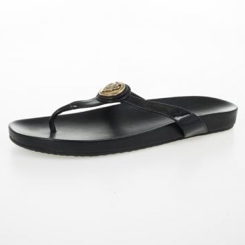 Gucci Black Patent Hysteria Thong Sandals Size 40