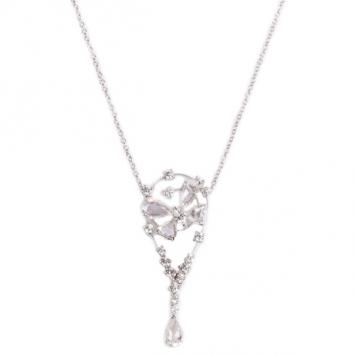 Stefan Hafner Butterfly Diamond 18K White Gold Necklace