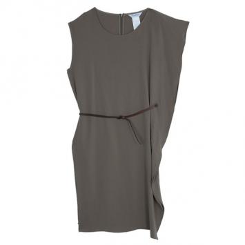 Max Mara Beige Belted Dress L