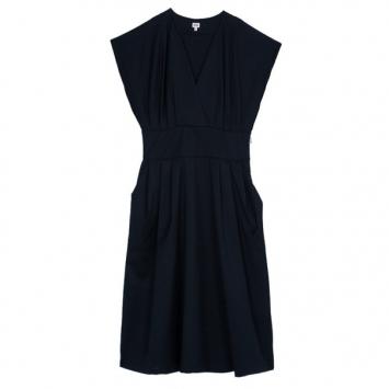 Kenzo Black Wrap Front Dress L