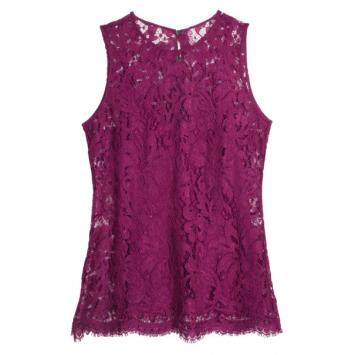 Dolce and Gabbana Fuschia Lace Top M