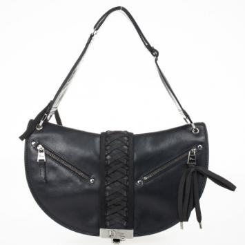 Christian Dior Black Leather 'Admit It' Shoulder Handbag