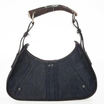 Yves Saint Laurent Denim Mini Mombasa Hobo