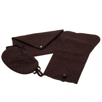 Louis Vuitton Brown Monogram Idylle Pillow Case and Eye Mask Travel Kit