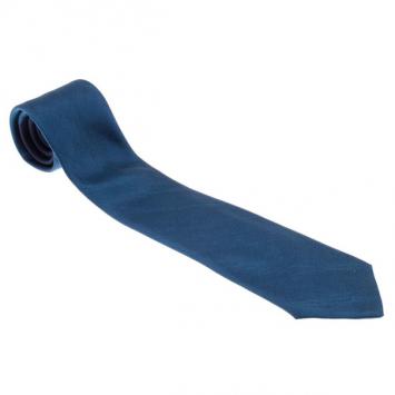 Pre Owned Louis Vuitton Two Tone Blue Silk Tie