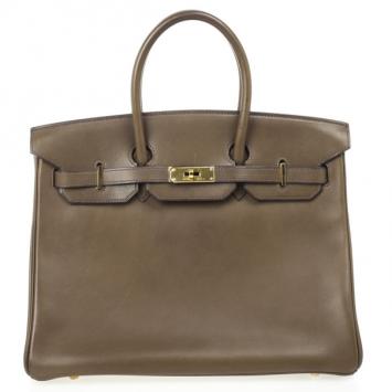 Hermes Vert Olive Barenia Birkin 35 cm
