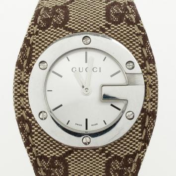 Gucci G Bandeau Fabric Strap Womens Wristwatch 35 MM