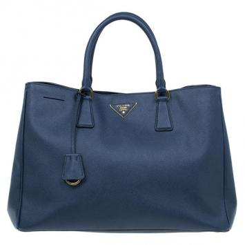 Prada Navy Blue Saffiano Lux Tote