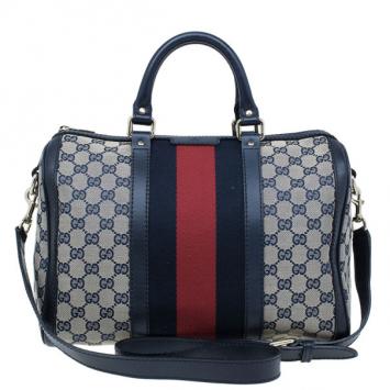 Gucci GG canvas Web Detail Boston Bag