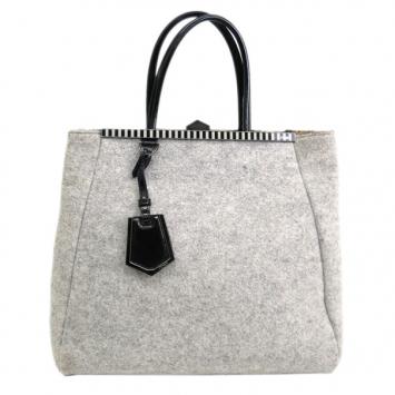 Fendi Grey Felt 2Jours Tote