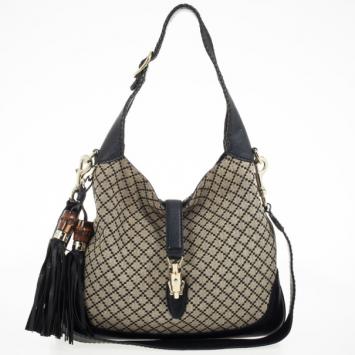 Gucci Beige Canvas New Jackie Small Hobo
