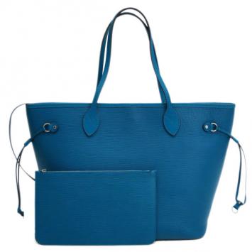 Louis Vuitton Blue Epi Leather Neverfull MM