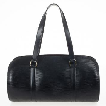 Louis Vuitton Black Epi Leather Soufflot Satchel 
