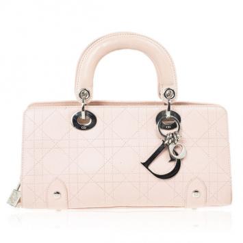Christian Dior Beige Lady Dior East/West Bag