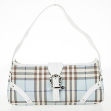 Burberry Haymarket PVC Beige Shoulder Bag