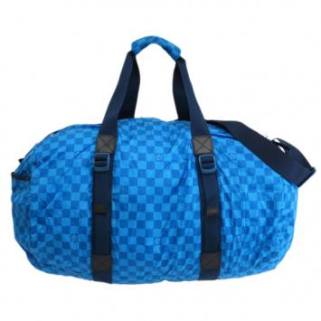 Pre Owned Louis Vuitton Damier Blue Practical Portable Duffel Bag