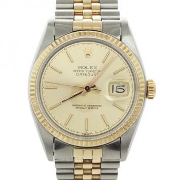Pre Owned Rolex DateJust 18 K Yellow Gold Oyster SS Mens Wristwatch 36 MM