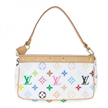Louis Vuitton White Monogram Multicolore Pochette Accessoires