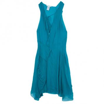 Chloe Turquoise Pleated Dress M