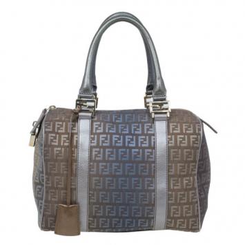 Fendi Brown Spalmati Zucchino Forever Small Satchel